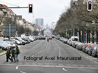 Berlin Kaiserdamm Blick auf RBB, Fernsehturm und Goldene Else