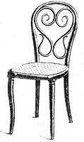 Biedermeiner - Thonet Bugholzstuhl um 1850