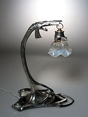 Jugendstil Lampe von Friedrich Adler um 1900